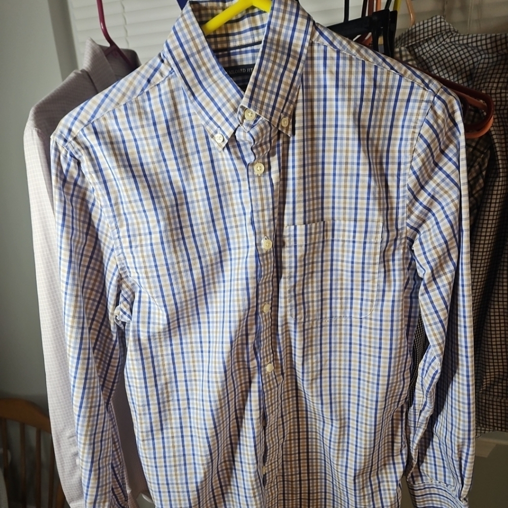 Jos. A. Bank Blue and Yellow Plaid‎ Shirt